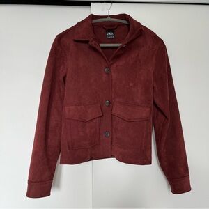Zara Women's Deep Red/Burgundy Jacket